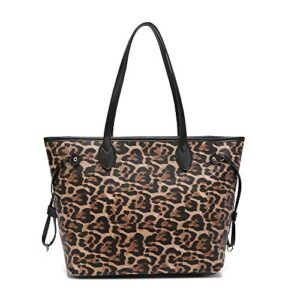 tiwougel women handbags and purses ladies shoulder bag top handle satchel tote -leopard
