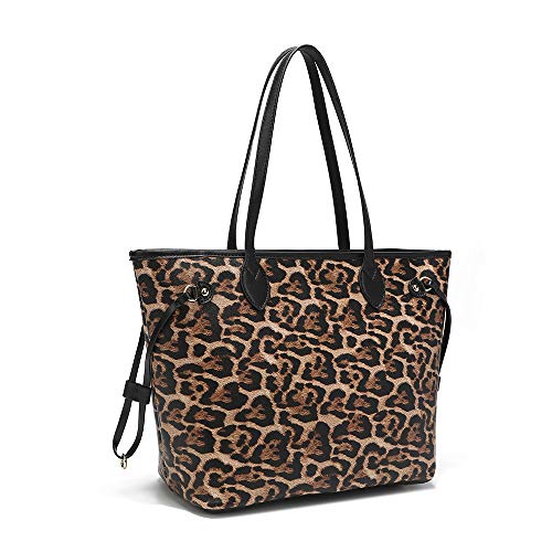 Tiwougel Women Handbags and Purses Ladies Shoulder Bag Top Handle Satchel Tote -Leopard