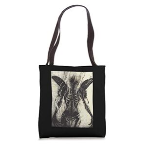 dark art aesthetic grunge clothes fairycore gothic horror tote bag