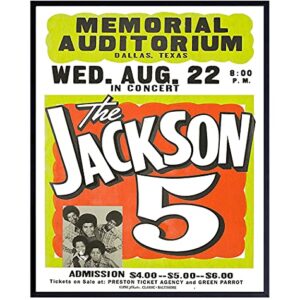 Michael Jackson Poster - Motown Black Music - Vintage Jackson 5 Concert Poster - African American Wall Art - Famous Black History - Black Culture - Black Art - Afro Wall Art - Music History Gifts