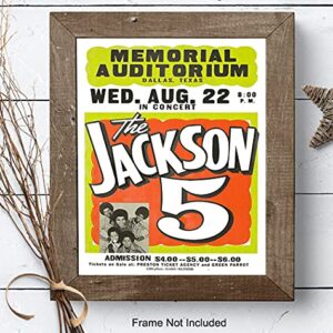 Michael Jackson Poster - Motown Black Music - Vintage Jackson 5 Concert Poster - African American Wall Art - Famous Black History - Black Culture - Black Art - Afro Wall Art - Music History Gifts