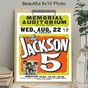 Michael Jackson Poster - Motown Black Music - Vintage Jackson 5 Concert Poster - African American Wall Art - Famous Black History - Black Culture - Black Art - Afro Wall Art - Music History Gifts