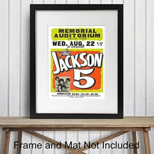 Michael Jackson Poster - Motown Black Music - Vintage Jackson 5 Concert Poster - African American Wall Art - Famous Black History - Black Culture - Black Art - Afro Wall Art - Music History Gifts