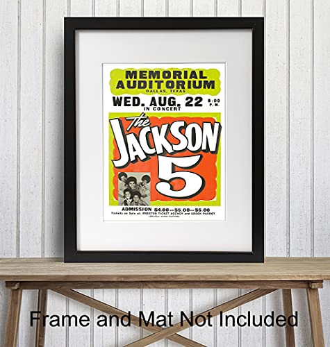 Michael Jackson Poster - Motown Black Music - Vintage Jackson 5 Concert Poster - African American Wall Art - Famous Black History - Black Culture - Black Art - Afro Wall Art - Music History Gifts