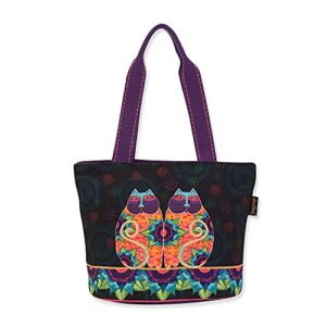 laurel burch celestial lotus cats medium shoulder bag tote style handbag purse