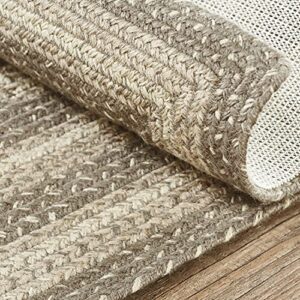 VHC Brands Cobblestone Rug with PVC Pad, Jute Blend, Rectangle, Tan Grey White, 20x30 inches