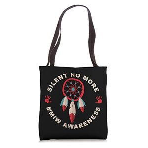 silent no more native american indigenous women clothing tote bag