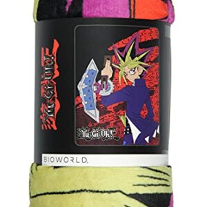 Bioworld Yu-Gi-Oh! Trading Card Game Yugi Mutou Soft Plush Fleece Throw Blanket 45" x 60"