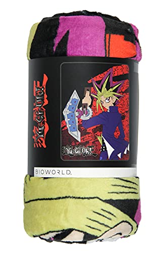 Bioworld Yu-Gi-Oh! Trading Card Game Yugi Mutou Soft Plush Fleece Throw Blanket 45" x 60"