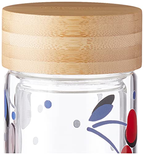 Kate Spade Vintage Cherry Dot Water Bottle, 1.15 LB, Clear