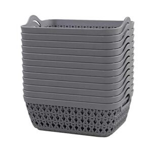 Ortodayes Plastic Storage Basket Tray, Mini Storage Trays Set of 12