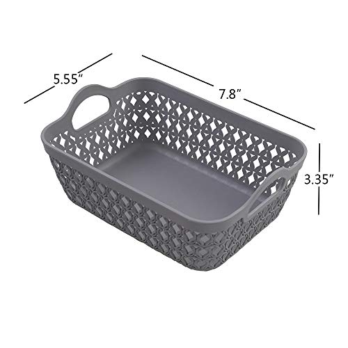 Ortodayes Plastic Storage Basket Tray, Mini Storage Trays Set of 12