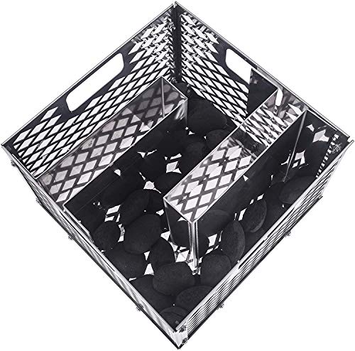 LavaLock Minion Method Bars for Oklahoma Joe's Firebox Basket - Stainless Steel Maze Bar Plate fits Most Other Charcoal Ash Baskets - 8 W x 5.5 D x 7.5 H - 2 Pack