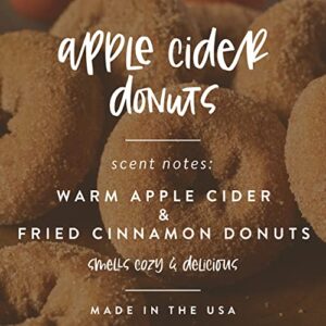 Apple Cider Donuts Candle | West Clay Company | Cinnamon Apple Cider Donuts Scented Soy Coconut Wax Nontoxic Candles | for Cozy Festive Fall Home Decor | Made in The USA