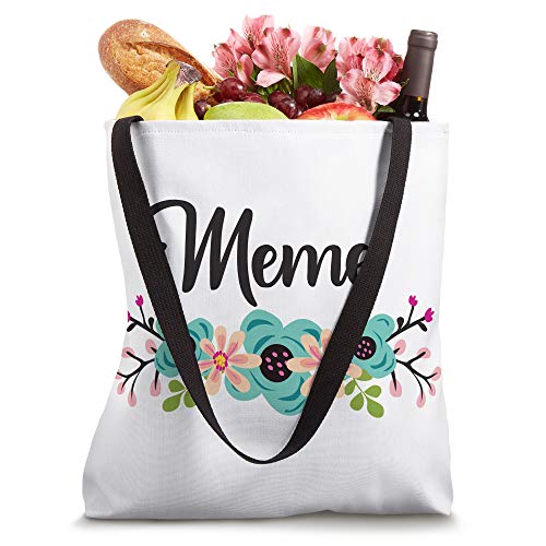 Meme Gifts From Grandkids Floral Personalized Name Gift Tote Bag