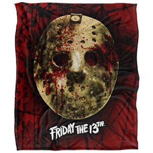 Friday The 13th Blanket, 50"x60", Bloody Mask, Silky Touch Super Soft Throw Blanket