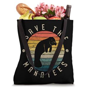 Save The Manatee Crystal River FL Vinatage Sea Cow Gift Tote Bag