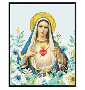 virgin mary picture – catholic wall decor – mary mother of god – holy mother – christian gifts – religious wall art – mary mother of jesus – our lady of guadalupe – blessed mother – god wall decor