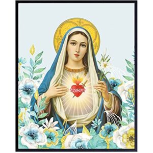 Virgin Mary Picture - Catholic Wall Decor - Mary Mother of God - Holy Mother - Christian Gifts - Religious Wall Art - Mary Mother of Jesus - Our Lady of Guadalupe - Blessed Mother - God Wall Decor