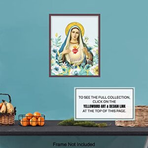 Virgin Mary Picture - Catholic Wall Decor - Mary Mother of God - Holy Mother - Christian Gifts - Religious Wall Art - Mary Mother of Jesus - Our Lady of Guadalupe - Blessed Mother - God Wall Decor