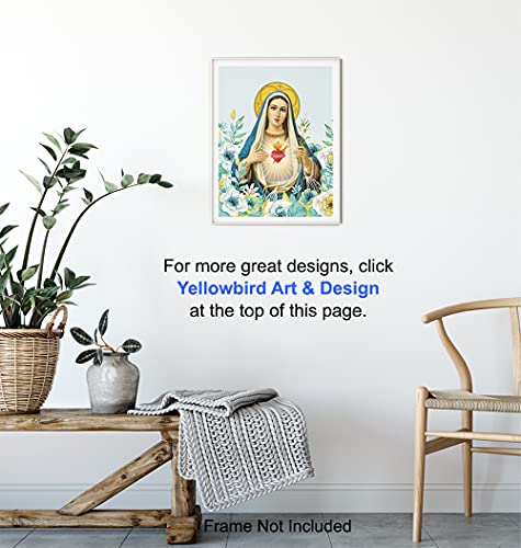 Virgin Mary Picture - Catholic Wall Decor - Mary Mother of God - Holy Mother - Christian Gifts - Religious Wall Art - Mary Mother of Jesus - Our Lady of Guadalupe - Blessed Mother - God Wall Decor