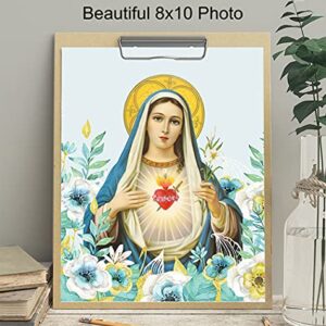 Virgin Mary Picture - Catholic Wall Decor - Mary Mother of God - Holy Mother - Christian Gifts - Religious Wall Art - Mary Mother of Jesus - Our Lady of Guadalupe - Blessed Mother - God Wall Decor