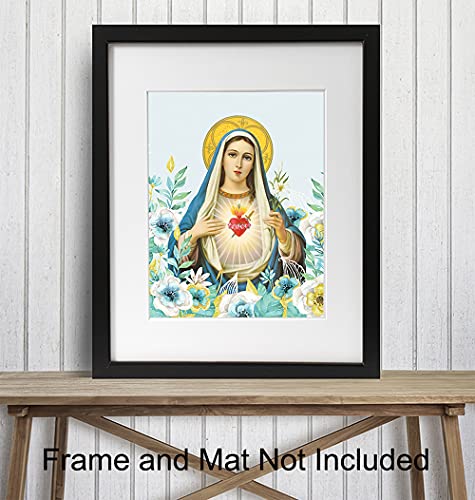 Virgin Mary Picture - Catholic Wall Decor - Mary Mother of God - Holy Mother - Christian Gifts - Religious Wall Art - Mary Mother of Jesus - Our Lady of Guadalupe - Blessed Mother - God Wall Decor