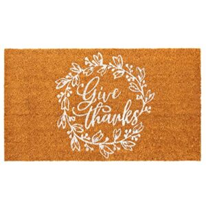 juvale thanksgiving welcome mat for front door,-outdoor-fall rug for porch, give thanks (30 x 17 in)