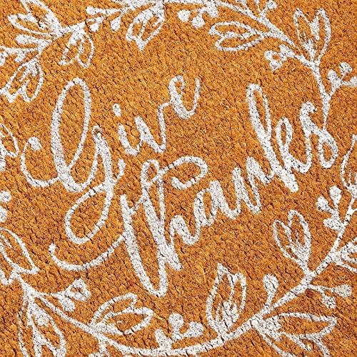Juvale Thanksgiving Welcome Mat for Front Door,-Outdoor-Fall Rug for Porch, Give Thanks (30 x 17 in)