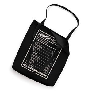 Aquarius Facts Apparel For Men And Women Funny Zodiac Gift Tote Bag