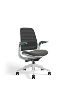 steelcase series 1 office chair, seagull frame with hard floor casters, graphite