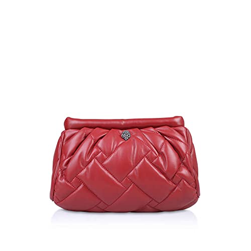 KURT GEIGER LONDON KENSINGTON LARGE SOFT LEATHER BAG - RED