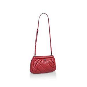 KURT GEIGER LONDON KENSINGTON LARGE SOFT LEATHER BAG - RED