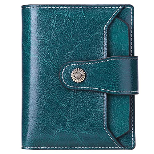 FALAN MULE Small Wallet for Women Genuine Leather Bifold Compact RFID Blocking Small Womens Wallet