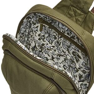 Vera Bradley Women's Cotton Utility Sling Backpack, Climbing Ivy Green - Recycled Cotton, One Size