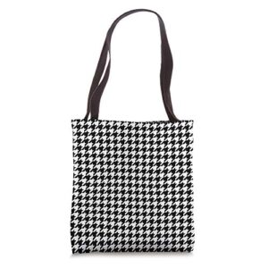 duotone houndstooth pattern gift tote bag