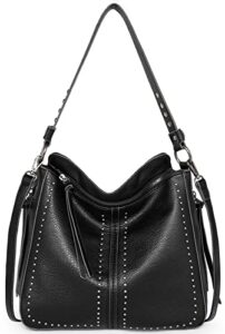 montana west purses for women black crossbody purse shoulder bag leather handbag hobo bags for women mbb-mwc-1001s-bk