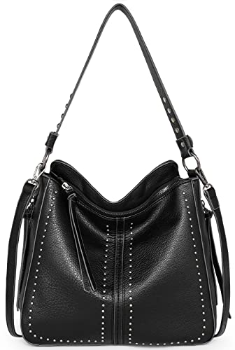 Montana West Purses For Women Black Crossbody Purse Shoulder Bag Leather Handbag Hobo Bags for Women MBB-MWC-1001S-BK