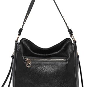 Montana West Purses For Women Black Crossbody Purse Shoulder Bag Leather Handbag Hobo Bags for Women MBB-MWC-1001S-BK