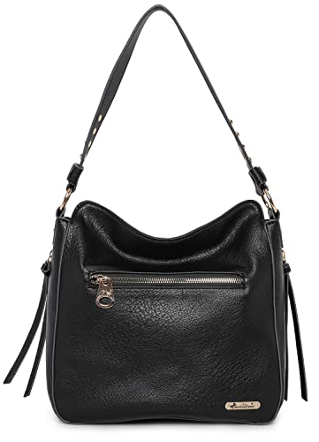 Montana West Purses For Women Black Crossbody Purse Shoulder Bag Leather Handbag Hobo Bags for Women MBB-MWC-1001S-BK