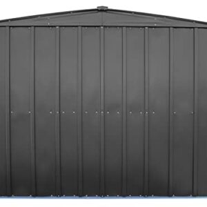 Arrow Shed Classic 8' x 6' Outdoor Padlockable Steel Storage Shed Building, Charcoal