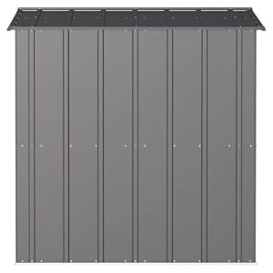 Arrow Shed Classic 8' x 6' Outdoor Padlockable Steel Storage Shed Building, Charcoal