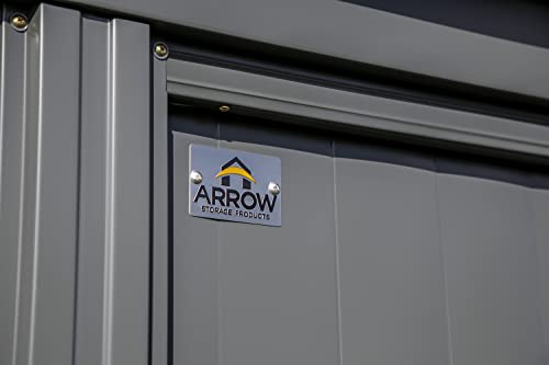 Arrow Shed Classic 8' x 6' Outdoor Padlockable Steel Storage Shed Building, Charcoal