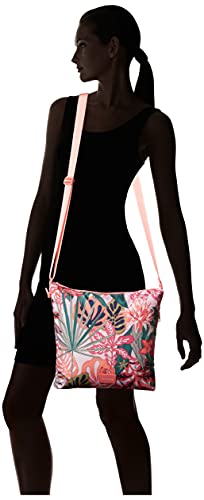 Vera Bradley Women's Recycled Lighten Up Reactive Hipster Crossbody Purse, Rain Forest Canopy Coral, One Size