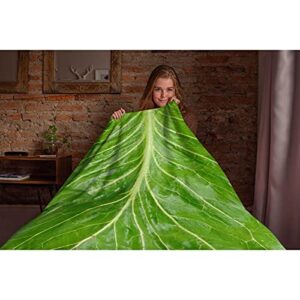 ARTBLANKET Lettuce Blanket for Fall Winter Spring All Season Warm Fuzzy 40x30 in for pet Microplush Lightweight Thermal Fleece Summer Autumn Blankets for Couch Bed Sofa