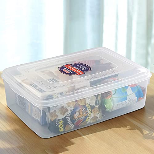 Ucake 9 L Clear Storage Box, Plastic Storage Bin with Lid, 2 Packs