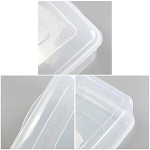 Ucake 9 L Clear Storage Box, Plastic Storage Bin with Lid, 2 Packs