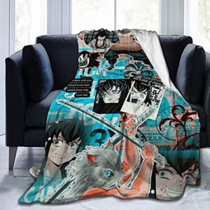 hashibira inosuke soft and comfortable warm fleece blankets beach blanket picnic blankets throw blankets (50″x40″)