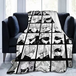 Gojo Satoru Soft and Comfortable Warm Fleece Blankets Beach Blanket Picnic Blankets Throw Blankets (60"x50")