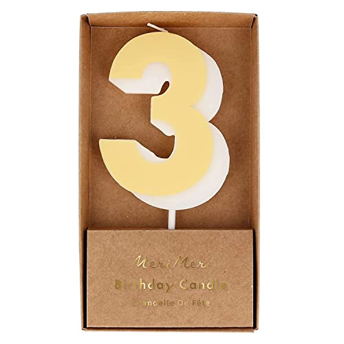 Meri Meri Number Candle 3 (Pack of 1)